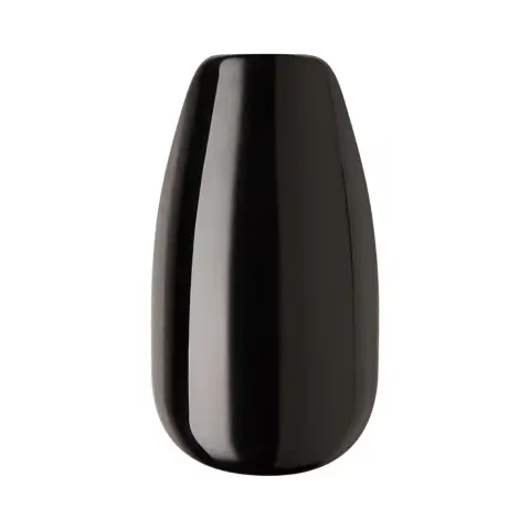 imPRESS Kiss Color Nails Medium Coffin- All Black IMC512C thumbnail 3