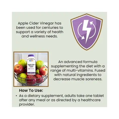 21St Century Apple Cider Vinegar 300Mg 250 Tablets thumbnail 3