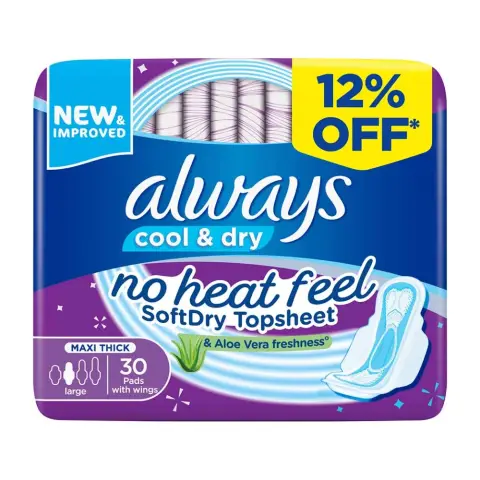 Always Aloe Vera Maxi Thick Long Sanitary Pads 30S thumbnail 1