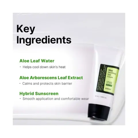 Cosrx Aloe Soothing Sun Cream Spf 50+ 50mL thumbnail 4