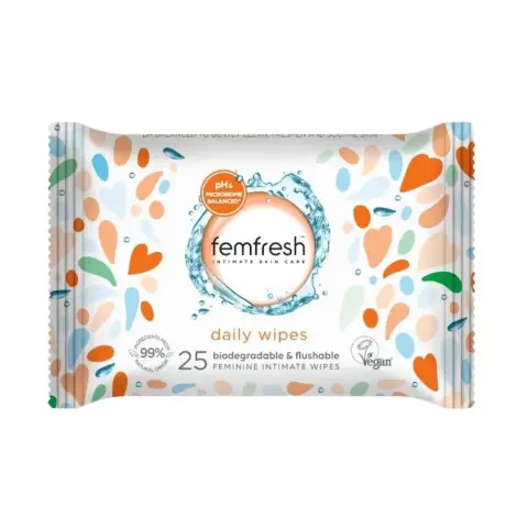 Femfresh Intimate Wipes Daily 25 PC thumbnail 1