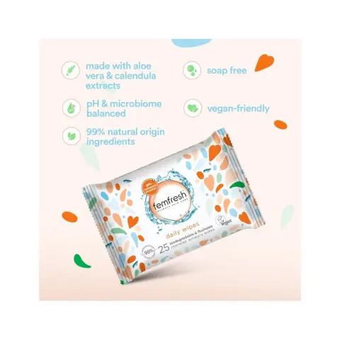 Femfresh Intimate Wipes Daily 25 PC thumbnail 3