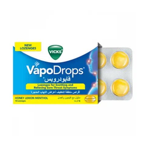 Vicks VapoDrops Honey & Lemon Lozenges 16s thumbnail 2