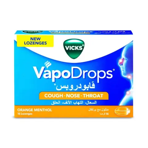 Vicks VapoDrops Orange Lozenges 16s thumbnail 1