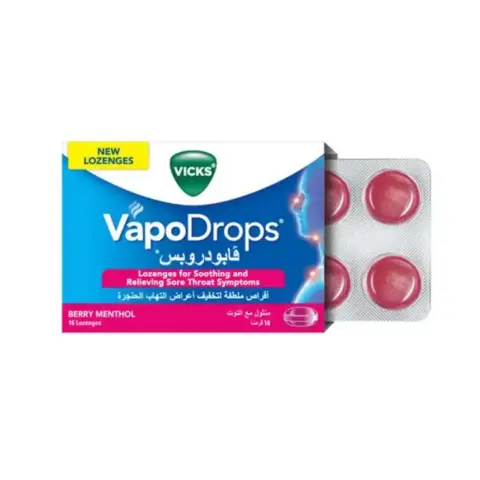 Vicks VapoDrops Berry Menthol Lozenges 16s thumbnail 2