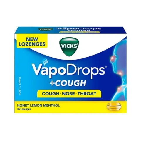 Vicks VapoDrops Honey Lemon Lozenges 36s thumbnail 1