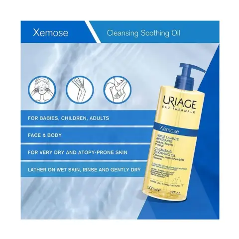 Uriage Xemose Cleansing Soothing Oil 500Ml thumbnail 2
