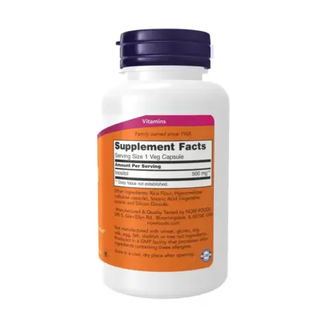 Now Inositol Cellular & Mood Health Support Capsules 500mg 100s thumbnail 2