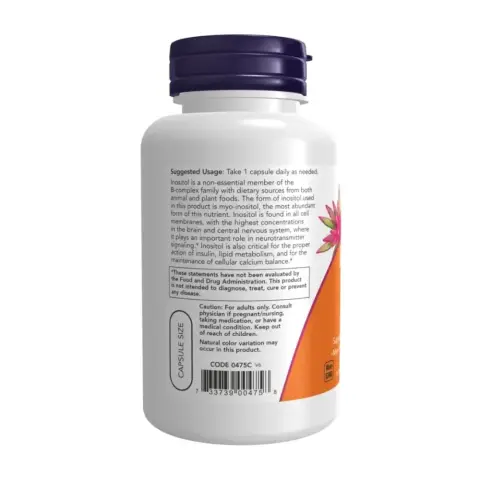 Now Inositol Cellular & Mood Health Support Capsules 500mg 100s thumbnail 3