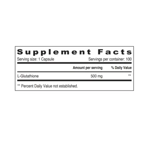Sunshine Nutrition L-Glutathione 500Mg Capsules 100S thumbnail 2