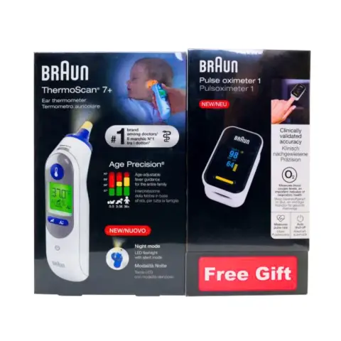 Braun Thermoscan 7+ IRT-6525 + Braun Pulse Oximeter thumbnail 1