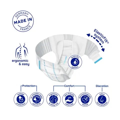 Molicare Premium Elastic Adult Diaper, Slip diapers for adult incontinence, Unisex, Extra Large, 6 Drops, 14pcs/pack thumbnail 3