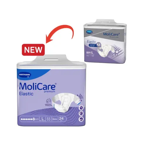 Molicare Premium Elastic Adult Diaper, Slip diapers for adult incontinence, Unisex, Large, 8 Drops, 24 pieces / pack thumbnail 2