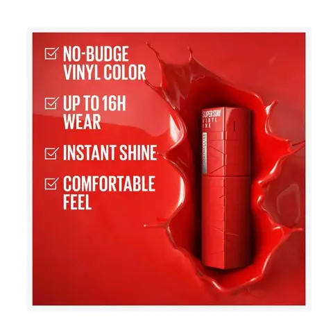 Maybelline New York Super Stay Vinyl Ink Longwear Transfer Proof Gloss Lipstick Unrivaled 30 thumbnail 3