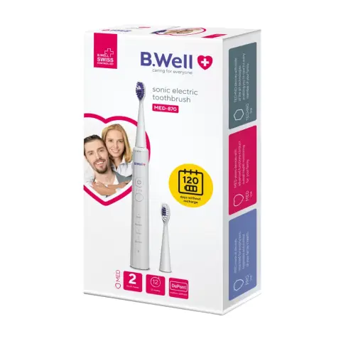B.Well Med870 White Electric Sonic Tooth Brush thumbnail 1