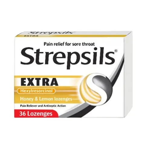Strepsils Honey & Lemon Extra Lozenges 36s thumbnail 1