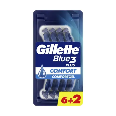 Gillette Blue 3 Comfort Razors 6+2 thumbnail 1