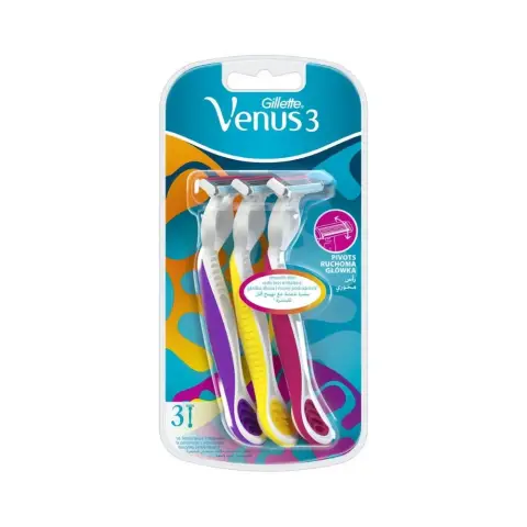 Gillette Venus 3 Colored Razors 3s thumbnail 1