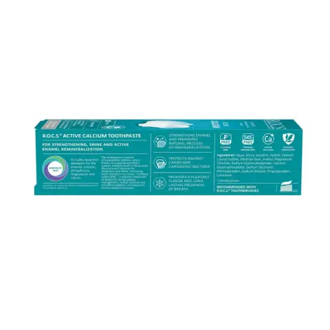 ROCS Adult Active Calcium Toothpaste 75mL thumbnail 2