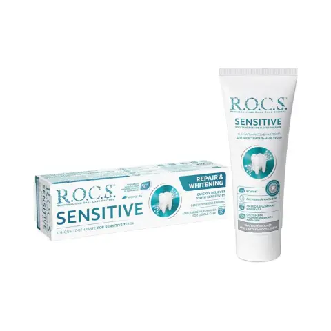ROCS Adult Sensitive Repair & Whitening Toothpaste 75mL thumbnail 1