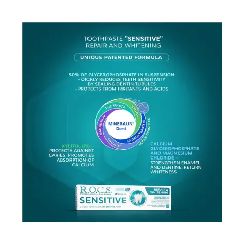 ROCS Adult Sensitive Repair & Whitening Toothpaste 75mL thumbnail 3