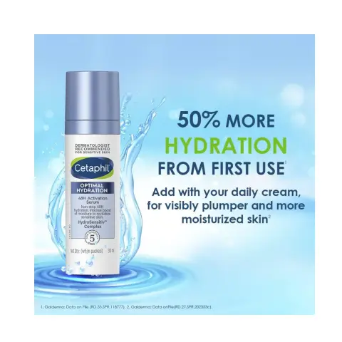 Cetaphil Optimal Hydration 48H Hyaluronic Acid Plumping Face Serum 30ml thumbnail 3