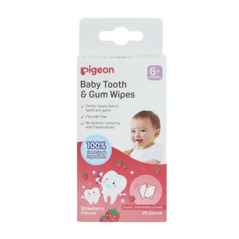 Pigeon Baby Tooth & Gum Wipes 20S (Strawberry) thumbnail 1
