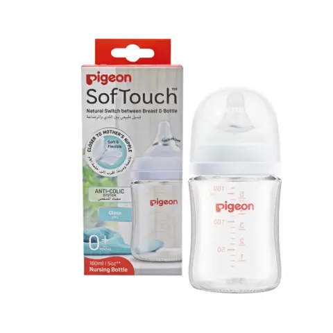 Pigeon Soft Touch wn Glass Nursing Bottle 160mL 0M+ thumbnail 1