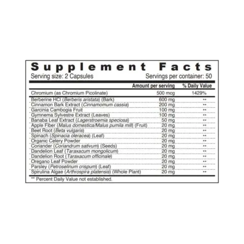 Sunshine Nutrition Berberine 600Mg Capsule 100 Capsules thumbnail 2