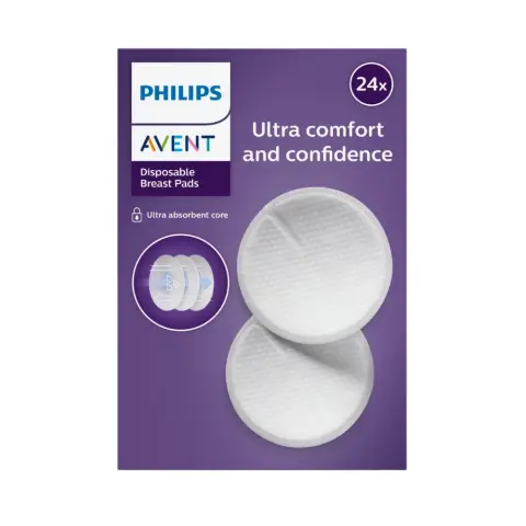 Philips Avent Ultra Comfort Disposable Breast Pad 24S Scf254/24 thumbnail 1