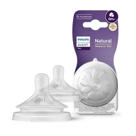 Philips Avent Natural Teats Thick Feed 6M+ Scy966/02 thumbnail 1