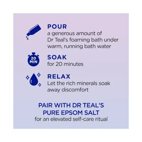 Dr Teals Foaming Bath Melatonin Lavender & Chamomile Oil Blend 1000mL thumbnail 3