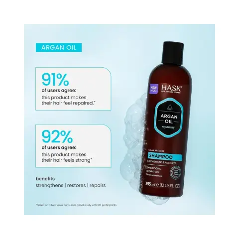 Hask Argan Oil Repairing & Strengthening Shampoo 100mL thumbnail 4