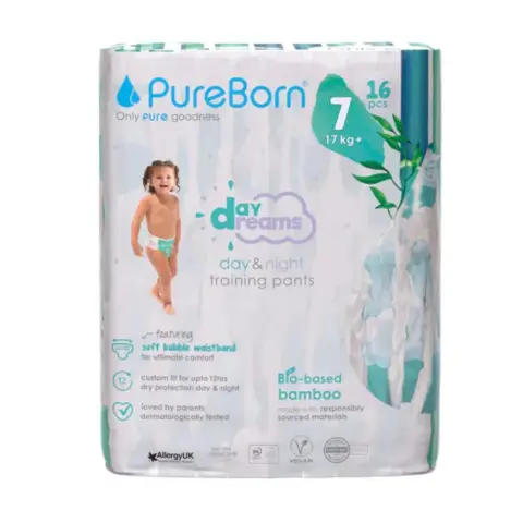 Pureborn  Pullup Pants Size 7 Baby Diapers 16 Pcs thumbnail 1