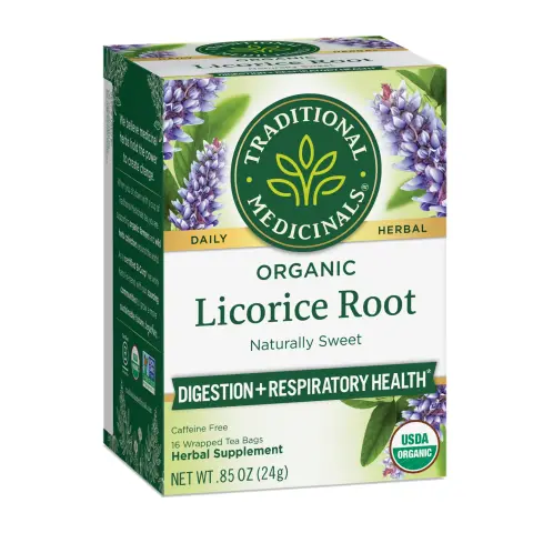 Traditional Medicinals Organic Licorice Root Herbal Tea Bags 16s thumbnail 1