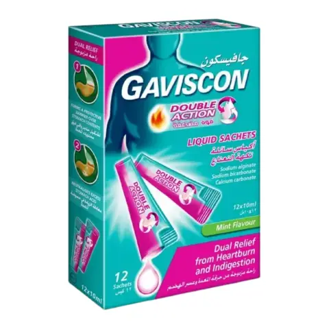 Gaviscon Double Action Mint Sachets 10ml 12s thumbnail 1