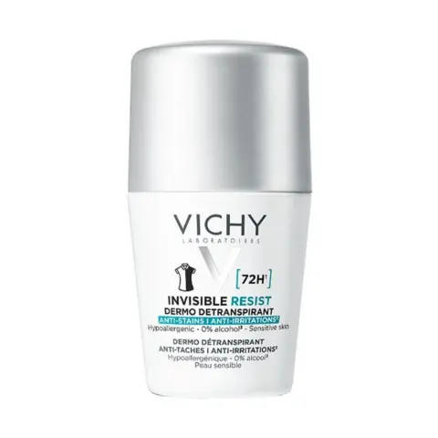 Vichy Invisible Resist 72H Roll-On Grey White 50mL thumbnail 1