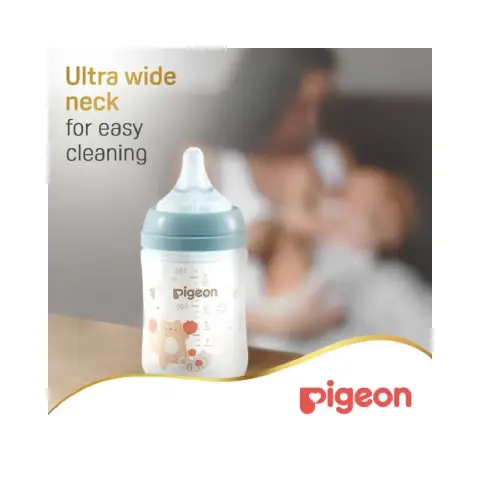 Pigeon SofTouch Wide Neck Decorated Nursing Plastic Bottle For 3+ Months Baby 240mL thumbnail 2