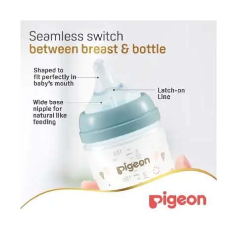 Pigeon SofTouch Wide Neck Decorated Nursing Plastic Bottle For 3+ Months Baby 240mL thumbnail 4