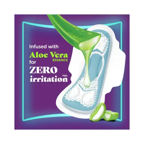 Always Cool & Dry, No Heat Feel, Maxi Thick, Large Sanitary Pads with Wings, 60 pad count thumbnail 2