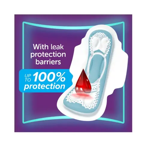 Always Cool & Dry, No Heat Feel, Maxi Thick, Large Sanitary Pads with Wings, 60 pad count thumbnail 3