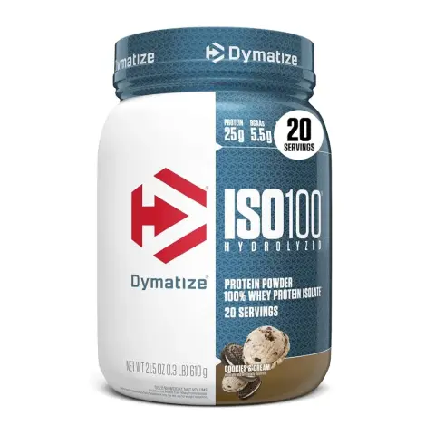Dymatize Iso 100 Cookies And Cream Protein Powder 1.3Lb thumbnail 1