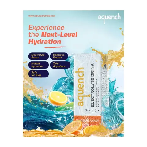 Aquench Electrolyte Drink Orange Flavour 200mL thumbnail 3