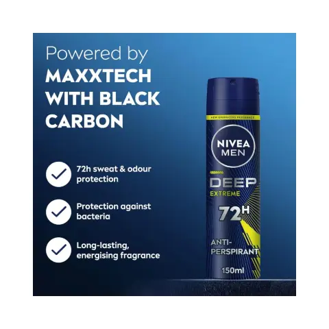 Nivea Nv238 Deodorant Spray Deep Extreme 150mL thumbnail 2