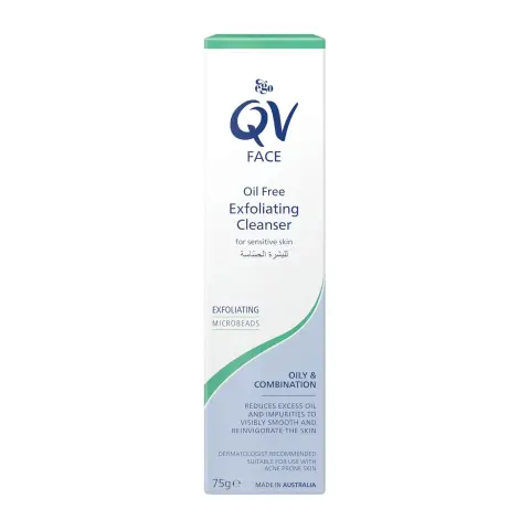 Ego QV Face Oil-Free Exfoliating Cleanser for Oily Sensitive Skin 75g