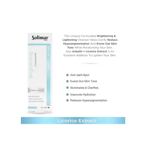 Solimar Paris Brightening Arbutin Licorice Cleansing Gel 200Ml thumbnail 2