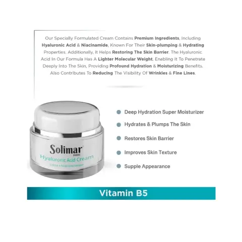 Solimar Paris Hyaluronic Acid Cream 50Ml thumbnail 2