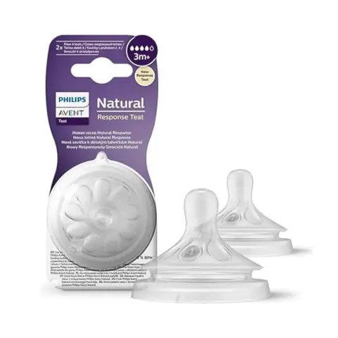 Philips Avent Natural 3.0 Feeding Teats 3M+ x2 thumbnail 1