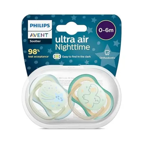 Philips Avent Ultra Air Soother Night 0-6M Boy thumbnail 1