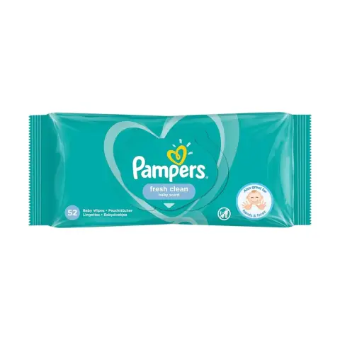 Pampers Fresh Clean Baby Wipes 52S thumbnail 1
